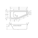 Steinkamp Life Raumsparbadewanne 160 x 75 cm, rechts