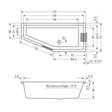 Steinkamp Life Raumsparbadewanne 170 x 75 cm Ausführung links