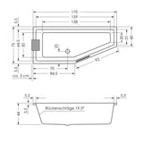 Steinkamp Life Raumsparbadewanne 170 x 75 cm Ausführung rechts