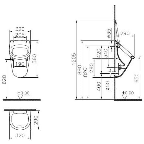 Steinkamp Living 2.0 Urinal mit Deckel