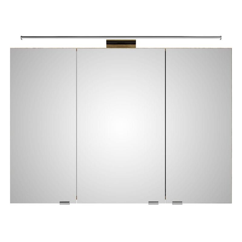Steinkamp Living 2.0 Spiegelschrank 100 cm mit 3 Drehtüren, inkl. LED-Aufsatzleuchte