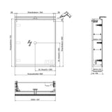 Steinkamp Living 2.0 Spiegelschrank 60 cm mit 1 Drehtür, inkl. LED-Aufsatzleuchte