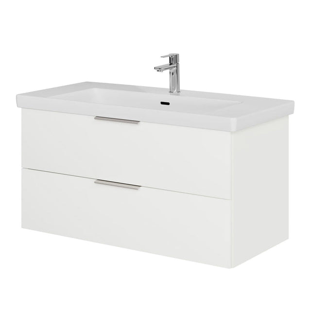 Steinkamp Living 2.0 Waschtischunterschrank 95 cm mit Villeroy & Boch Subway 3.0 Waschtisch 100 cm mit Überlauf