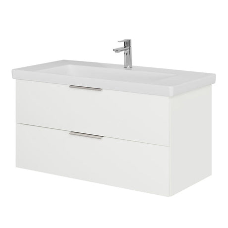 Steinkamp Living 2.0 Waschtischunterschrank 95 cm mit Villeroy & Boch Subway 3.0 Waschtisch 100 cm ohne Überlauf