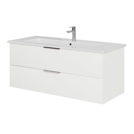 Steinkamp Living 2.0 Waschtischunterschrank 115 cm mit Villeroy & Boch Venticello Waschtisch 120 cm CeramicPlus mit Überlauf und 1 Hahnloch