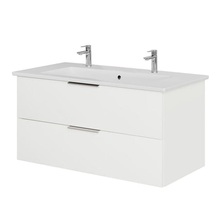 Steinkamp Living 2.0 Waschtischunterschrank 95 cm mit Villeroy & Boch Venticello Waschtisch 100 cm mit Überlauf und 2 Hahnlöchern