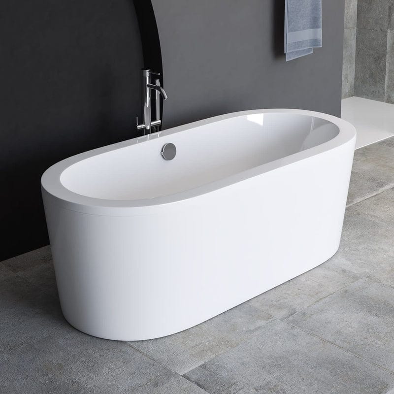 Steinkamp Life freistehende Badewanne 180 x 80 cm mit M5 Ab- und Überlaufgarnitur