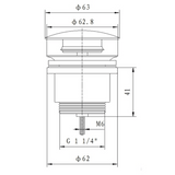 Sturotec Ablaufgarnitur Push-Open 1 1/4"