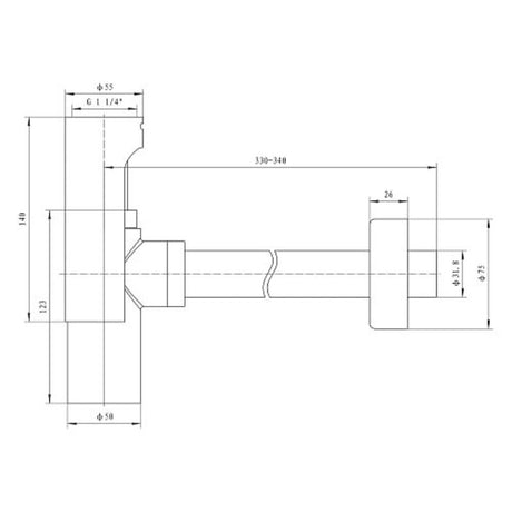 Sturotec Design Röhrensiphon 1 1/4"