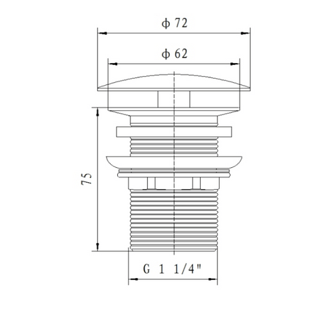 Sturotec Schaftventil 1 1/4" ohne Überlauf, mit Abdeckhaube