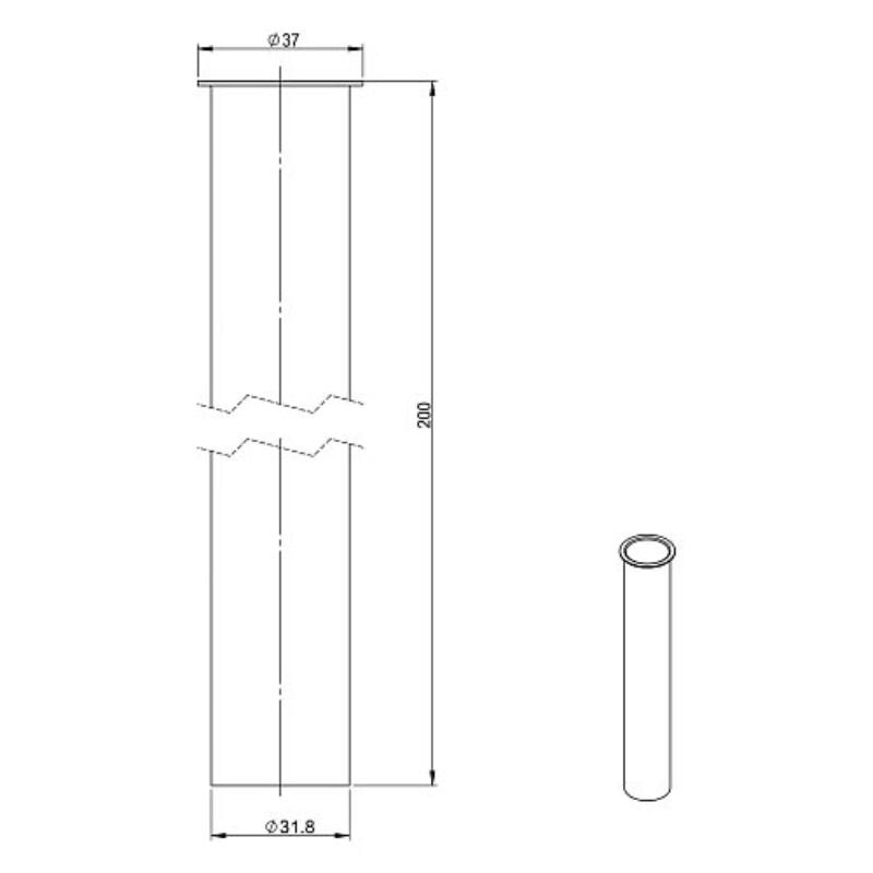 Sturotec Tauchrohr 1 1/4" 20 cm