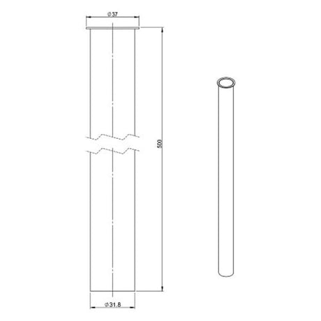 Sturotec Tauchrohr 1 1/4" 50 cm