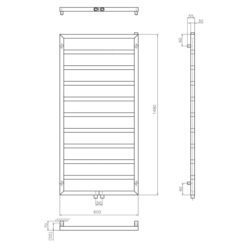 Sturotec Bath 3 Badheizkörper 60 x 148 cm