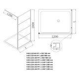 Sturotec 3060 Walk-In Seitenwand 120 x 200 cm mit Nano-Beschichtung