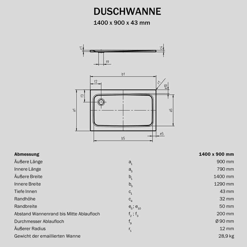 STUROTEC Sturo supervlak douchebak