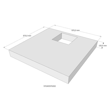 Sturotec Wannenträger für pianura Emilia mineral Duschwanne 90 x 90 x 3 cm