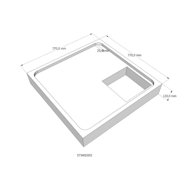 Sturotec Wannenträger für Sturotec Sturo-Superplan Duschwanne 80 x 80 x 2,5 cm