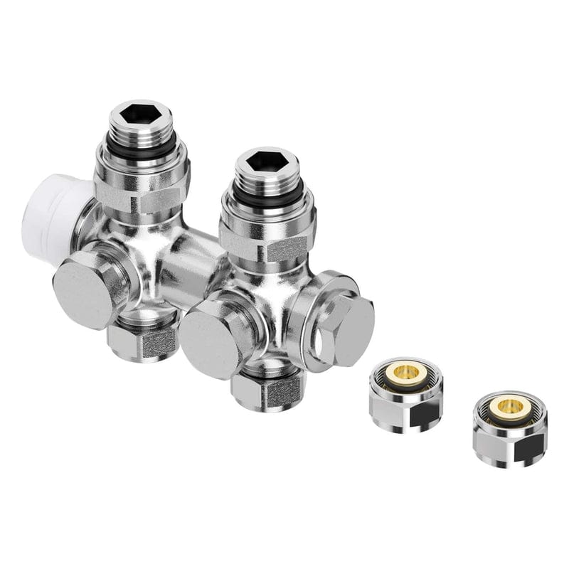 Sturotec Anschlussset Multiblock für Mittelanschluss 5 cm inkl. Thermostatkopf
