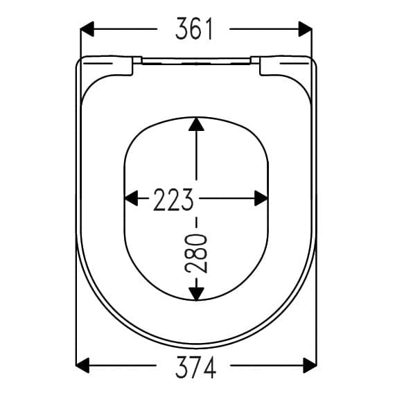Sturotec 2010 WC-Sitz mit Absenkautomatik, für Duravit Stark 3, Darling New, ME by Starck