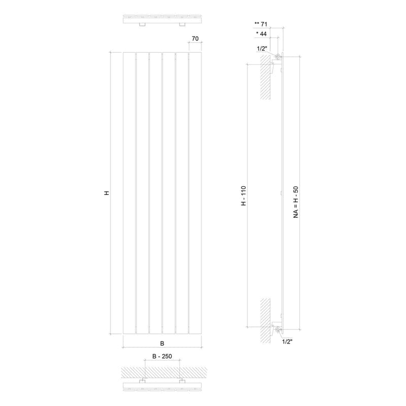 Sturotec Room 5 Heizkörper 59,5 x 180 cm