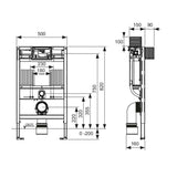 TECE TECEprofil WC-Modul mit Uni Spülkasten, Bauhöhe 82 cm