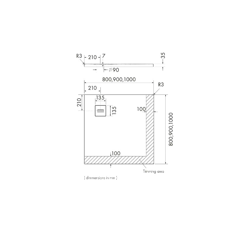 Stabildense® Ultralight Premium Duschwanne TYTANIT SCHWARZ