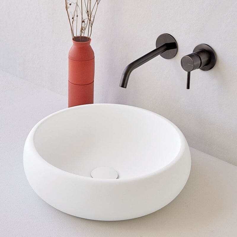 Rundes Aufsatzwaschbecken aus Kunststein RONDO