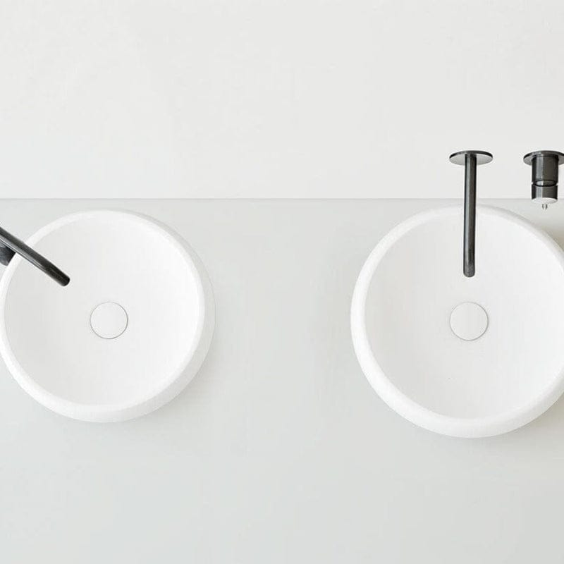 Rundes Aufsatzwaschbecken aus Kunststein RONDO