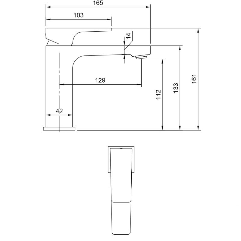 Villeroy & Boch Architectura Square Einhebel-Waschtischarmatur