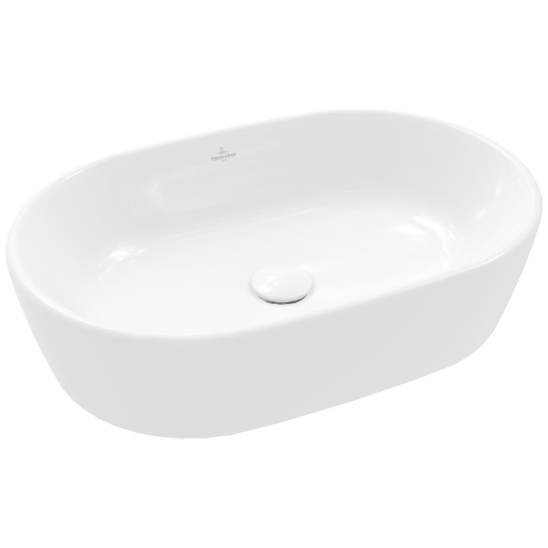 Villeroy & Boch Architectura Aufsatzwaschbecken oval 60 x 40 x 15,5 cm, mit Überlauf, ungeschliffen