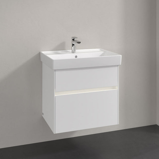 Villeroy & Boch Collaro Waschtischunterschrank 60,4 x 54,6 cm mit 2 Auszügen und LED Licht