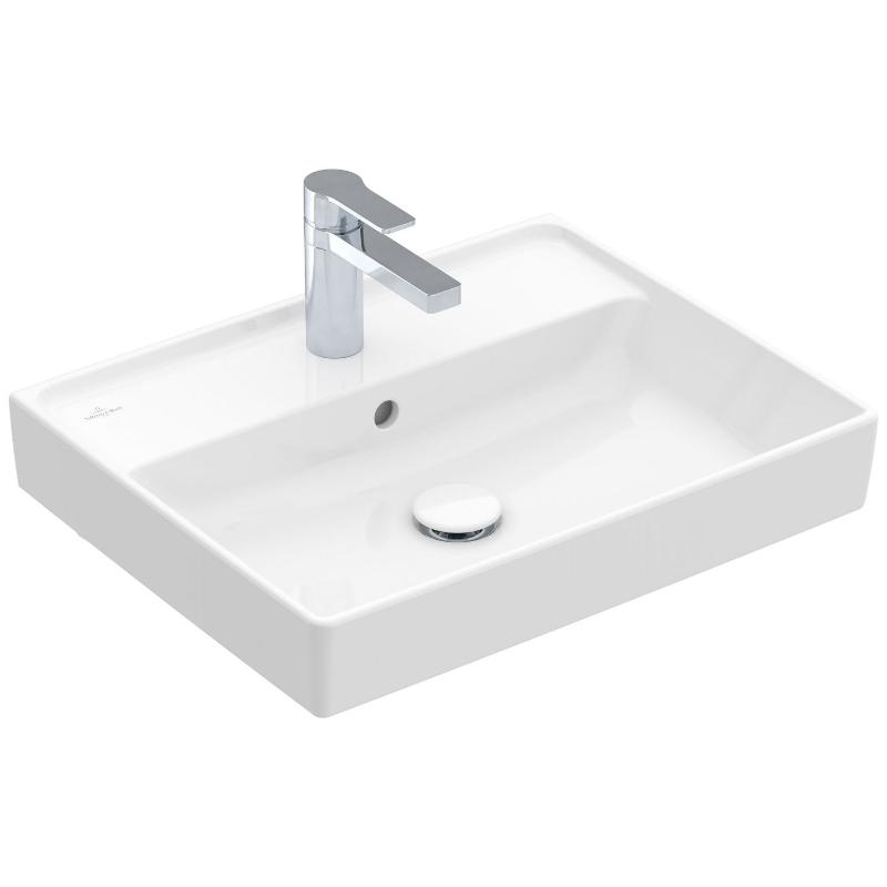 Villeroy & Boch Collaro Schrankwaschtisch 55 cm mit Überlauf, 1 Hahnloch