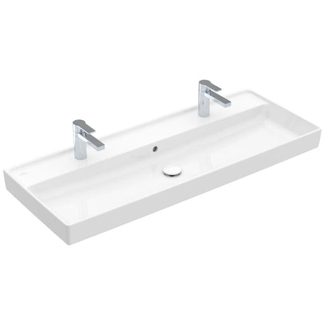 Villeroy & Boch Collaro Schrankwaschtisch 120 cm mit Überlauf, 2 Hahnlöcher