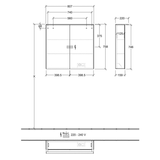 Villeroy & Boch Finero Vorbau-Spiegelschrank mit Beleuchtung 80,7 x 75,8 cm