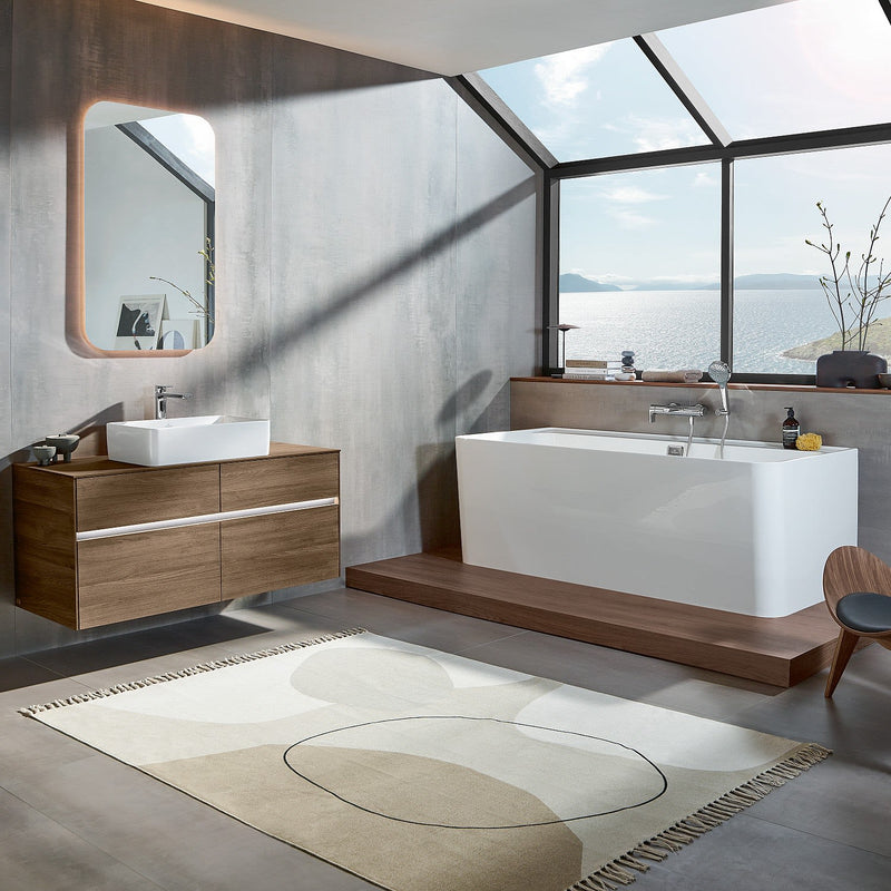 Villeroy & Boch Loop & Friends Oval Duo Vorwand-Badewanne, 180 x 80 cm für Eckeinbau rechts