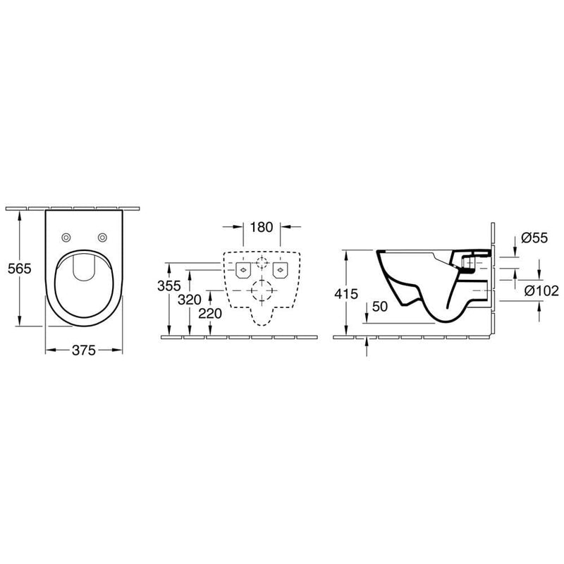 Villeroy & Boch Subway 2.0 Tiefspül-WC spülrandlos, wandhängend, mit DirectFlush