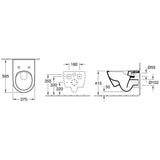 Villeroy & Boch Subway 2.0 Tiefspül-WC spülrandlos, wandhängend, mit DirectFlush