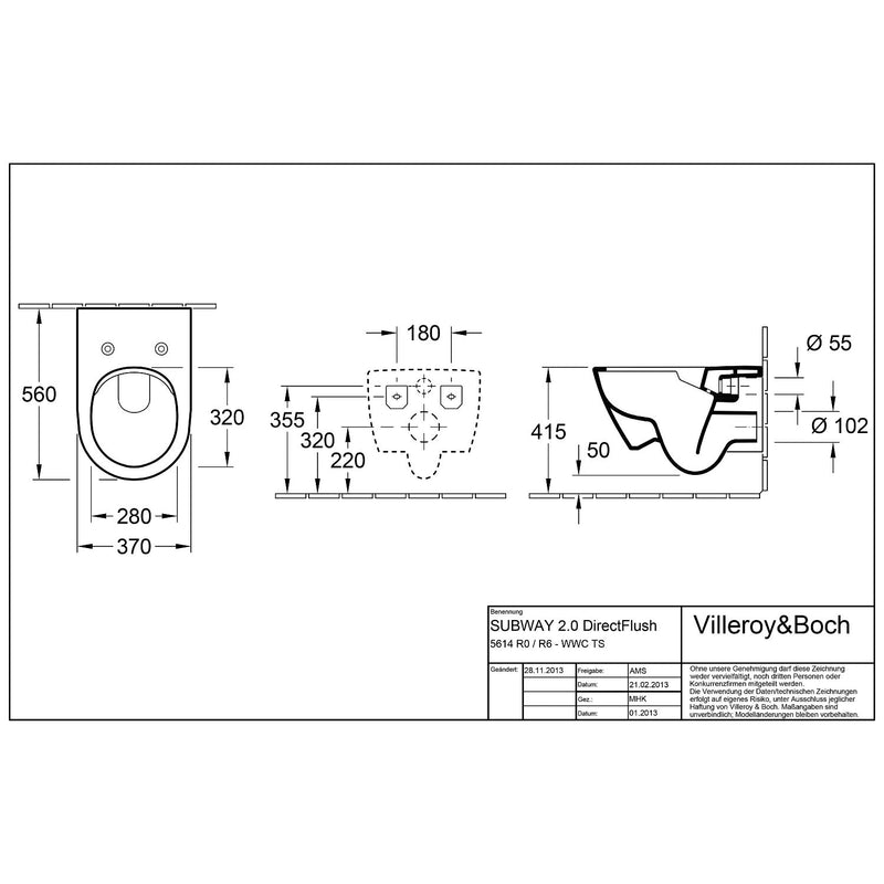 Villeroy & Boch Subway 2.0 Combi-Pack, wandhängend, mit DirectFlush