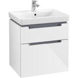 Villeroy & Boch Subway 2.0 Waschtischunterschrank XXL 58,7 cm, Griffe chromfarbig glänzend, 2 Auszüge