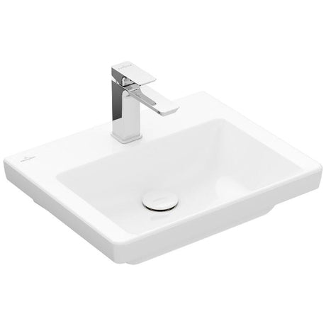 Villeroy & Boch Subway 3.0 Handwaschbecken 50 cm, für Möbelmontage, mit 1 Hahnloch, ohne Überlauf