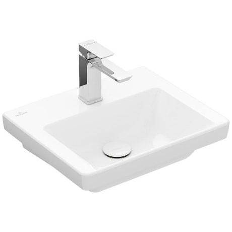 Villeroy & Boch Subway 3.0 Handwaschbecken 45 cm, für Möbelmontage, mit 1 Hahnloch, ohne Überlauf