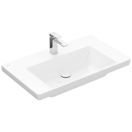 Villeroy & Boch Subway 3.0 Schrankwaschtisch 80 cm, mit 1 Hahnloch, ohne Überlauf