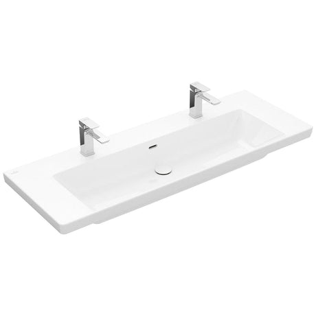 Villeroy & Boch Subway 3.0 Schrankwaschtisch 130 cm, mit 2 Hahnlöchern, mit  Überlauf