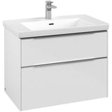 Villeroy & Boch Subway 3.0 Waschtischunterschrank 77,2 cm, 2 Auszüge, Griffe glänzend, ohne LED-Licht