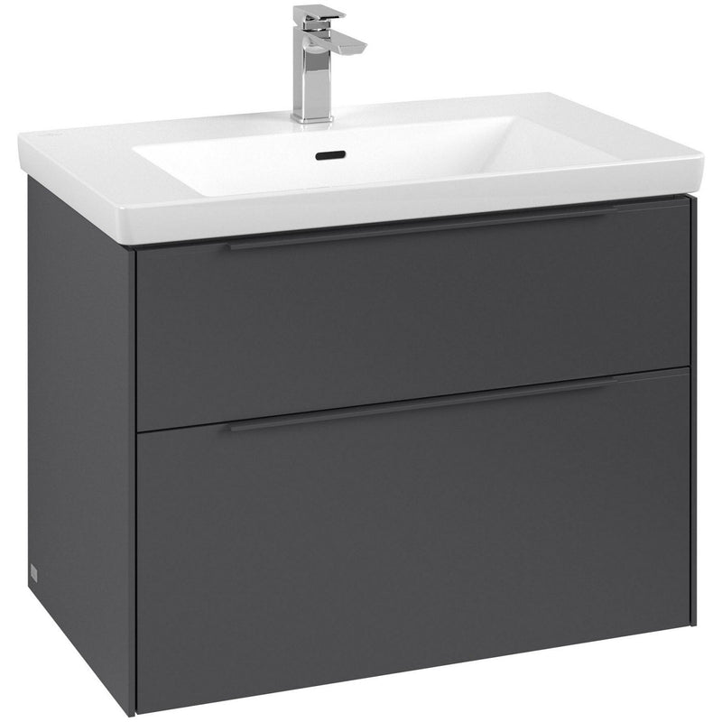 Villeroy & Boch Subway 3.0 Waschtischunterschrank 77,2 cm, 2 Auszüge, Griffe monochrom, ohne LED-Licht