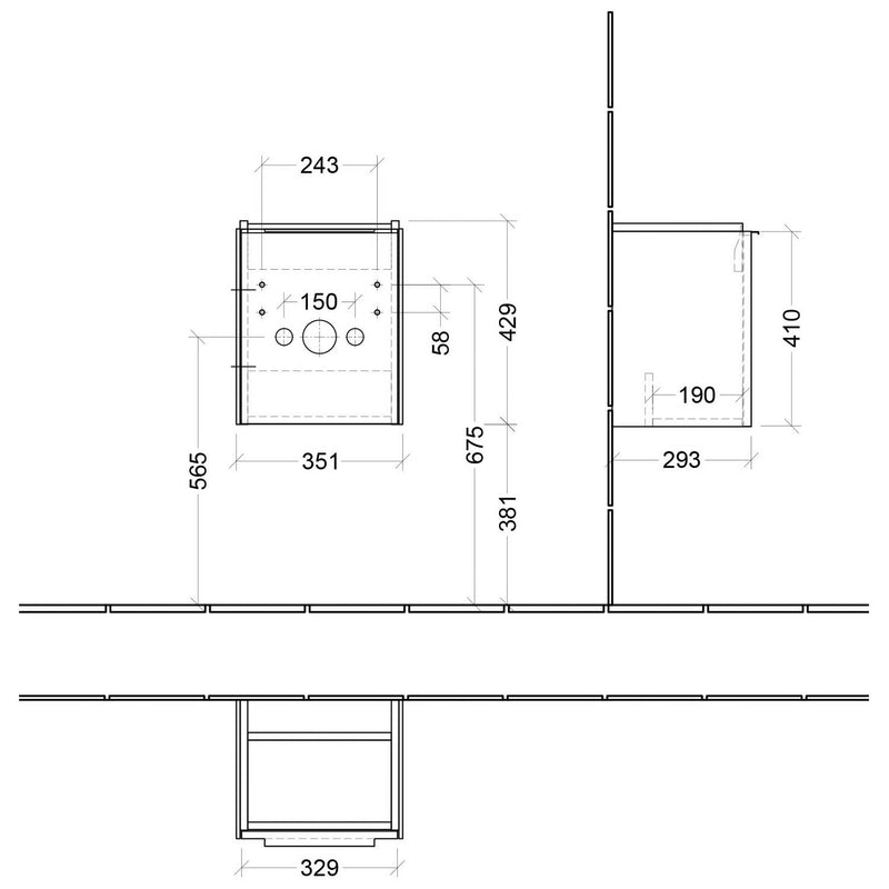 Villeroy & Boch Subway 3.0 Waschtischunterschrank 35,1 cm, 1 Tür, Anschlag links