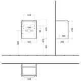 Villeroy & Boch Subway 3.0 Waschtischunterschrank 35,1 cm, 1 Tür, Anschlag links