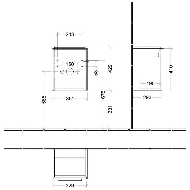 Villeroy & Boch Subway 3.0 Waschtischunterschrank 35,1 cm, 1 Tür, Anschlag rechts