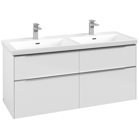 Villeroy & Boch Subway 3.0 Möbelset mit 4 Auszüge, mit Spiegelschrank, 130 cm