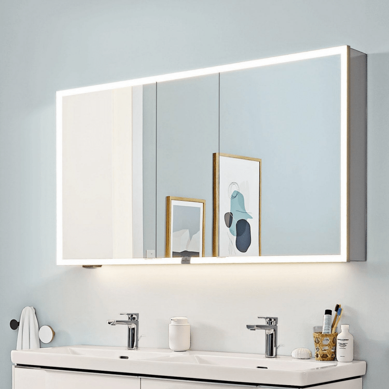 Villeroy & Boch Subway 3.0 Möbelset mit 4 Auszüge, mit Spiegelschrank, 130 cm